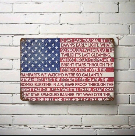 Star Spangled Banner American Flag Decorative Art - Picture 10 of 10